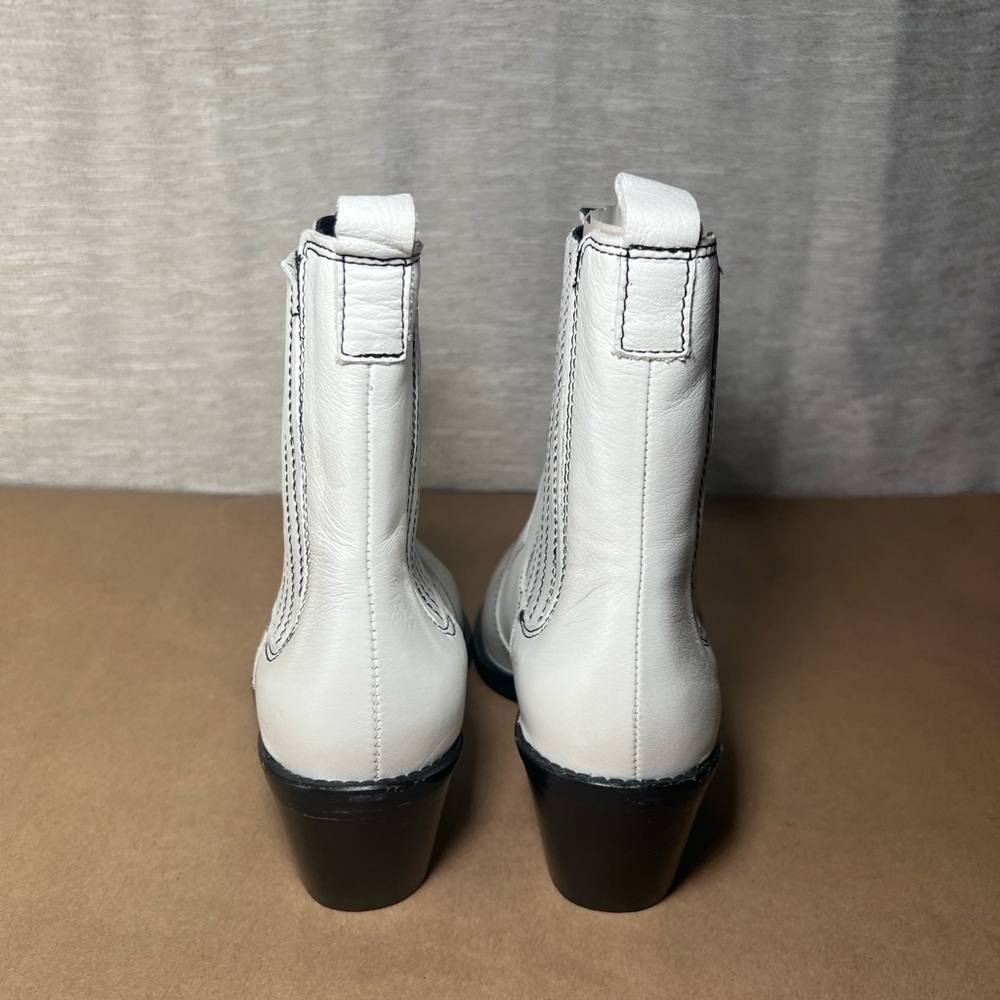 Urban Outfitters White Western Chelsea Boots Size 37 - Picture 9 of 15